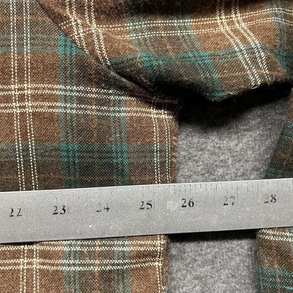 VINTAGE Van Heusen Shirt GRAY Plaid Flannel Winterweights Button Up Men XL - Picture 4 of 6